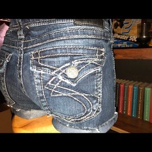 Cut Off Jean Shorts - Silver Jeans Brand